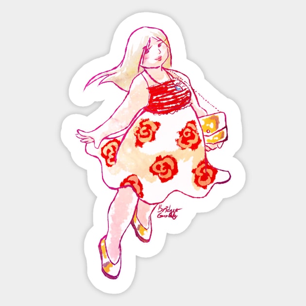 Fashion Illustration Babe 5 Sticker by BonBonBunny